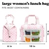 image:imageFit amp Fresh Remi Lunch Bag for Women Work  Neoprene Lunch Tote with Containers amp Ice Pack Reusable Meal Prep Lunch Box Large Capacity Machine WashableTiny Hearts