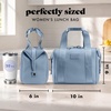 image:imageFit amp Fresh Remi Lunch Bag for Women Work  Neoprene Lunch Tote with Containers amp Ice Pack Reusable Meal Prep Lunch Box Large Capacity Machine WashableBlue