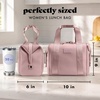image:imageFit amp Fresh Remi Lunch Bag for Women Work  Neoprene Lunch Tote with Containers amp Ice Pack Reusable Meal Prep Lunch Box Large Capacity Machine WashableMauve