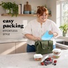 image:imageFit amp Fresh Remi Lunch Bag for Women Work  Neoprene Lunch Tote with Containers amp Ice Pack Reusable Meal Prep Lunch Box Large Capacity Machine WashableOlive Green