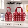 image:imageFit amp Fresh Remi Lunch Bag for Women Work  Neoprene Lunch Tote with Containers amp Ice Pack Reusable Meal Prep Lunch Box Large Capacity Machine WashableRed Gingham