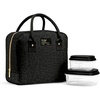 image:imageFit amp Fresh Bloomington Lunch Bag for Women  Insulated Large Lunch Box for Work with Containers LeakResistant Gingham TanBlack Feline Fine